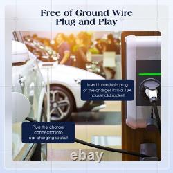 13A EV Charging Cable Type 2 UK Plug 3 Pin Electric Vehicle Car Charger Portable