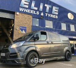 16 Alloy Wheels Ford Transit Custom Bfg All Terrain Tyres Gloss Black