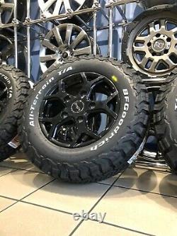 16 Alloy Wheels Ford Transit Custom Bfg All Terrain Tyres Gloss Black 5x160