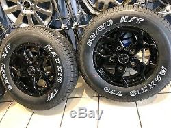 16 Alloy Wheels Ford Transit Custom Maxxis All Terrain Tyres Gloss Black Camper