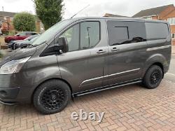 16 Black Swamper Alloy Wheels For Ford Transit Custom Sport + BF Goodrich KO2