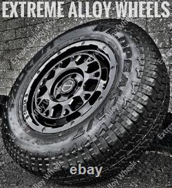 17 Black K2 Alloy Wheels Ford Transit 280 350 High Top + Falken All Terrain