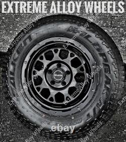 17 Black K2 Alloy Wheels Ford Transit 280 350 High Top + Falken All Terrain