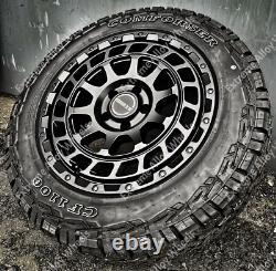 17 Black Swamper Alloy Wheels Fo Ford Transit Custom Sport + All Terrain Tyres
