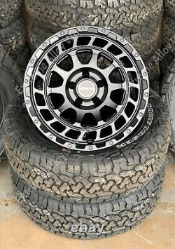 17 Black Swamper Alloy Wheels Fo Ford Transit Custom Sport + All Terrain Tyres