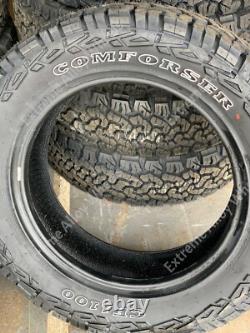 17 Black Swamper Alloy Wheels Fo Ford Transit Custom Sport + All Terrain Tyres