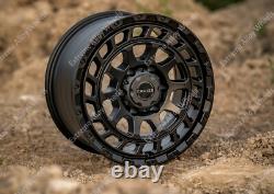 17 Black Swamper Alloy Wheels Fo Ford Transit Custom Sport + All Terrain Tyres