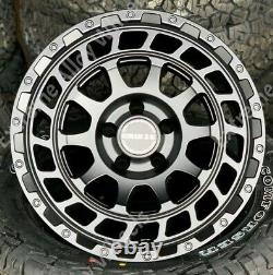 17 Black Swamper Alloy Wheels Fo Ford Transit Custom Sport + All Terrain Tyres
