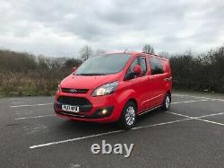 17 Ford Transit Custom Red Swb Euro 6 2.0 Tdci Camper Van Motorhome Fsh No Vat