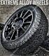 18 Black Stealth Alloy Wheels For Transit Custom Sport Vans + General Grabbers