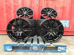 18 Transit Spyder Alloy Wheels + Tyres Black Ford Transit Custom Van 1250kg