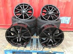 18 Transit Spyder Alloy Wheels + Tyres Black Ford Transit Custom Van 1250kg