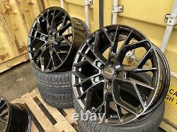 19 Aluwerks Xt1 Alloy Wheels Black St Fit Ford Transit And Custom + Tyres