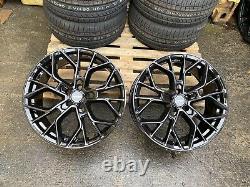 19 Aluwerks Xt1 Alloy Wheels Black St Fit Ford Transit And Custom + Tyres