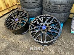19 Ford Transit Custom Alloy Wheels Rsv Aluwerks T Sport Black Alloys +tyres