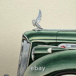 1940 Packard Custom Super 8 Convertible Victoria Car Illustration Art Drawing