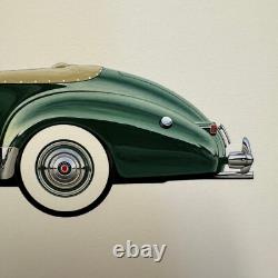 1940 Packard Custom Super 8 Convertible Victoria Car Illustration Art Drawing