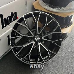 20 Bola B24 Gloss Black/ Pol alloy wheels 5x160 8Jx20 ET50 Ford Transit Custom
