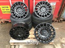 20 Satin Black Mesh Load Rated Alloy Wheels & Tyres Ford Transit Custom