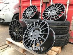 20 Satin Black Mesh Load Rated Alloy Wheels & Tyres Ford Transit Custom