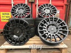 20 Satin Black Mesh Load Rated Alloy Wheels & Tyres Ford Transit Custom