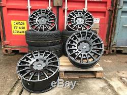 20 Satin Black Mesh Load Rated Alloy Wheels & Tyres Ford Transit Custom