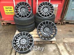 20 Satin Black Mesh Load Rated Alloy Wheels & Tyres Ford Transit Custom