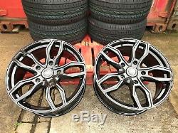 20 Velocity Load Rated Black Alloy Wheels & Tyres Fit Ford Transit Custom New