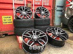 20 Velocity Load Rated Black Alloy Wheels & Tyres Fit Ford Transit Custom New