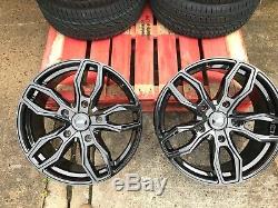 20 Velocity Load Rated Black Alloy Wheels & Tyres Fit Ford Transit Custom New