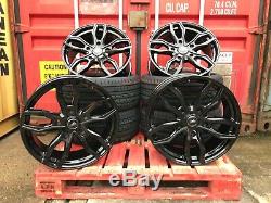 20 Velocity Load Rated Black Alloy Wheels & Tyres Fit Ford Transit Custom New