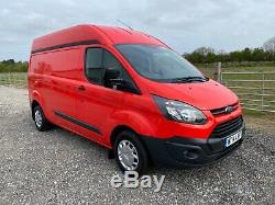 2014 Ford Transit Custom 2.2 Tdci 125 Lwb High Roof 290 L2h2 Van Fsh Red Aircon