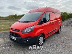 2014 Ford Transit Custom 2.2 Tdci 125 Lwb High Roof 290 L2h2 Van Fsh Red Aircon