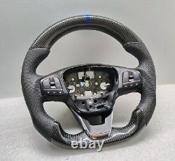 2019 Ford Transit Custom MK8 Flat Steering Wheel New Carbon + Blue Leather