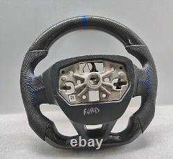 2019 Ford Transit Custom MK8 Flat Steering Wheel New Carbon + Blue Leather