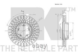 2x Brake Discs Pair Vented fits FORD TRANSIT CUSTOM V362 2.0D Front 2015 on Set