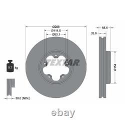 2x Brake Discs Vented For Ford Transit Custom 2.0 TDCi Textar PRO Front 1763885