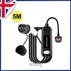 3Pin 5M 13A EV Charging Cable Electric Vehicle Car Charger Portable UK Plug