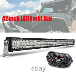 42Inch LED Light Bar Straight Triple Row Off Road Driving Lamp for Ford Transit