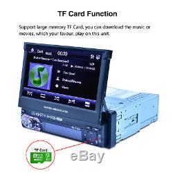 7 Touch Screen Single Din Car Mp5 Player Radio Stereo Gps Sat Nav 8g Map Card