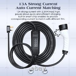 7M Protable 13A EV Charging Cable Type 2 UK Plug 3 Pin Electric Vehicle Charger