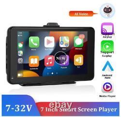 7in Touch Screen Monitor Wireless Carplay Android Auto Car MP5 Player WithRear Cam