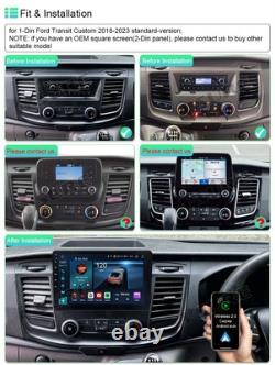 8-Core 64GB For 1-Din Ford Transit Custom 2018-2023 Android Car Radio GPS Stereo