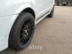8x18 Black Alloy Wheels XL Tyres Fits All Ford Transit Custom MK6 MK7 MK8 Sport