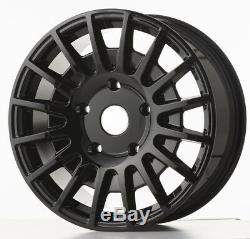 8x18 JBW TMS GLOSS BLACK ALLOY WHEELS+TYRES FITS FORD TRANSIT CUSTOM (x4)