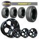 8x18 JBW TST GLOSS BLACK ALLOY WHEELS+TYRES TO SUIT FORD TRANSIT SET OF 4