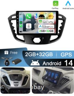 9''Android14 Apple CarPlay For Ford Transit Custom 2012-2021 Car Stereo GPS Navi