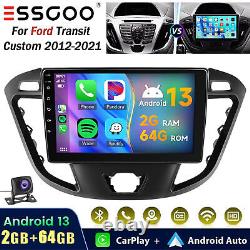 9 CarPlay 64G GPS NAVI Android13 Car Stereo AHD For Ford Transit Custom 2012-21