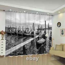 Ancient large ship transportation Printing 3D Blockout Curtains Fabric Window