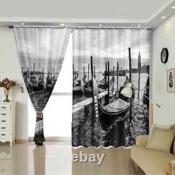 Ancient large ship transportation Printing 3D Blockout Curtains Fabric Window